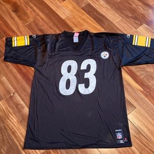 Men’s XL NFL Pittsburgh Steelers #83 Miller short sleeve v-neck nylon jersey